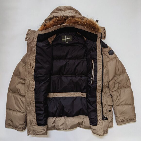 Jeep Duck Down Heavyweight Puffer Parka Jacket, men's XXXL - Picture 9 of 13